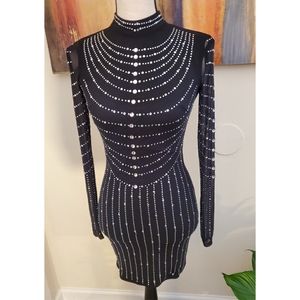 💋 Fashion Nova Rhinestone Dress (NWOT)